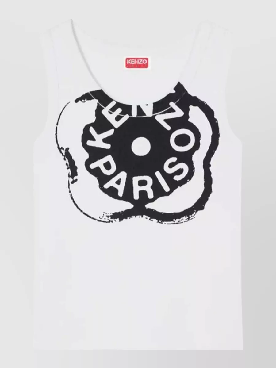 Kenzo ribbed logo-print tank top