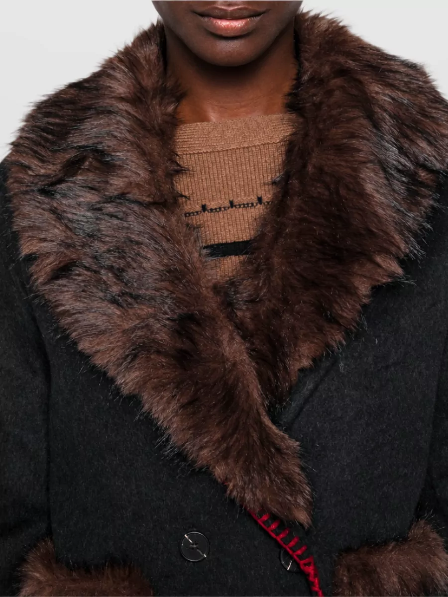 Front Street Wool Double-Breasted Coat