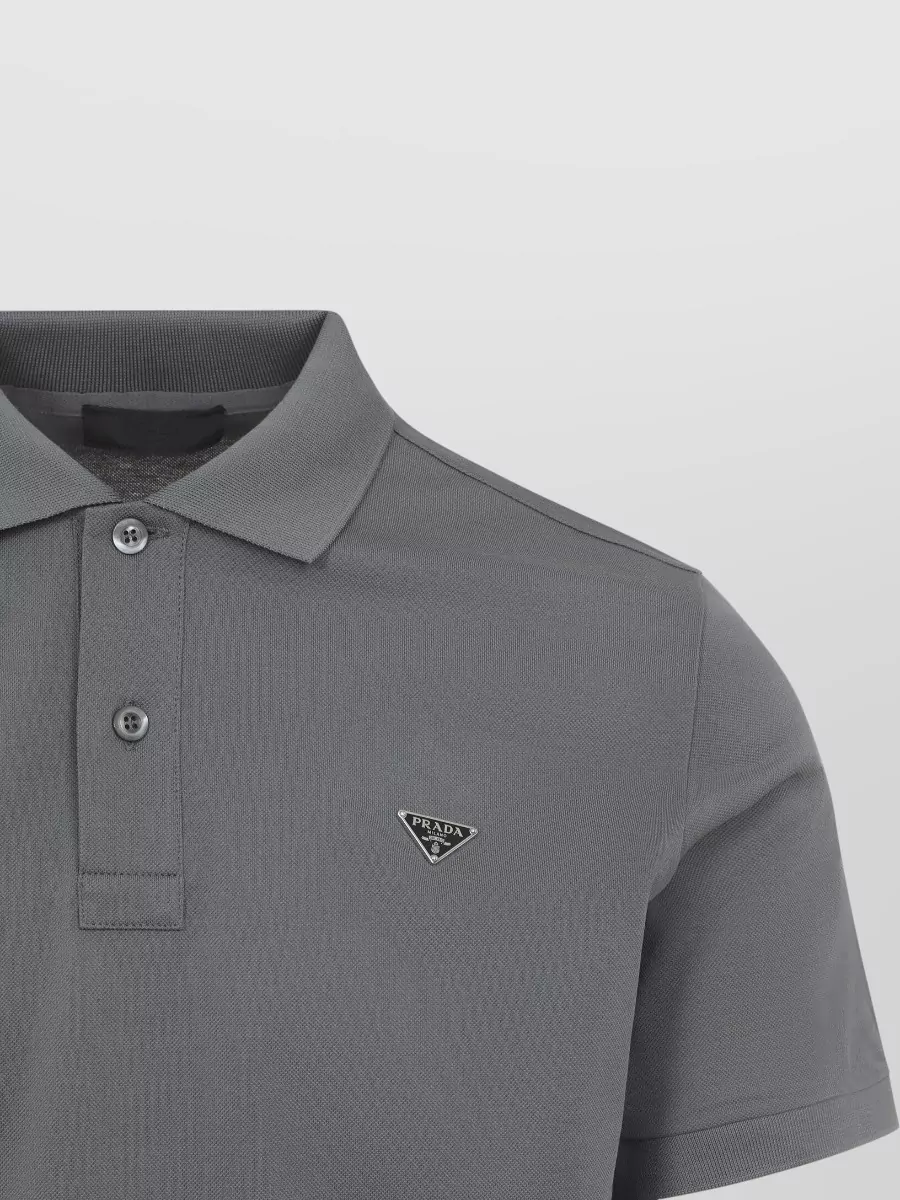 Prada Short Sleeve Polo Shirt Straight Cut