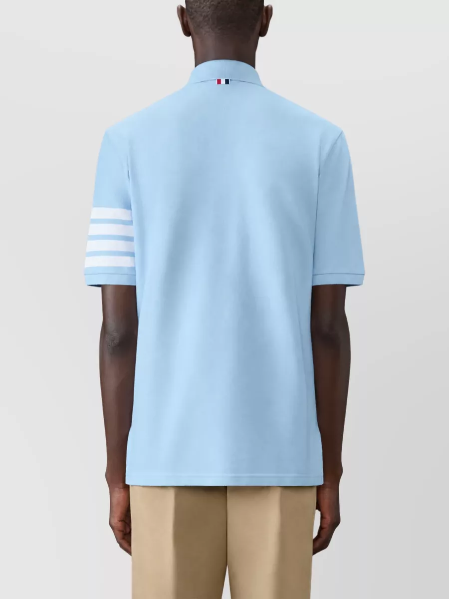 Thom Browne Striped Cotton Polo Shirt