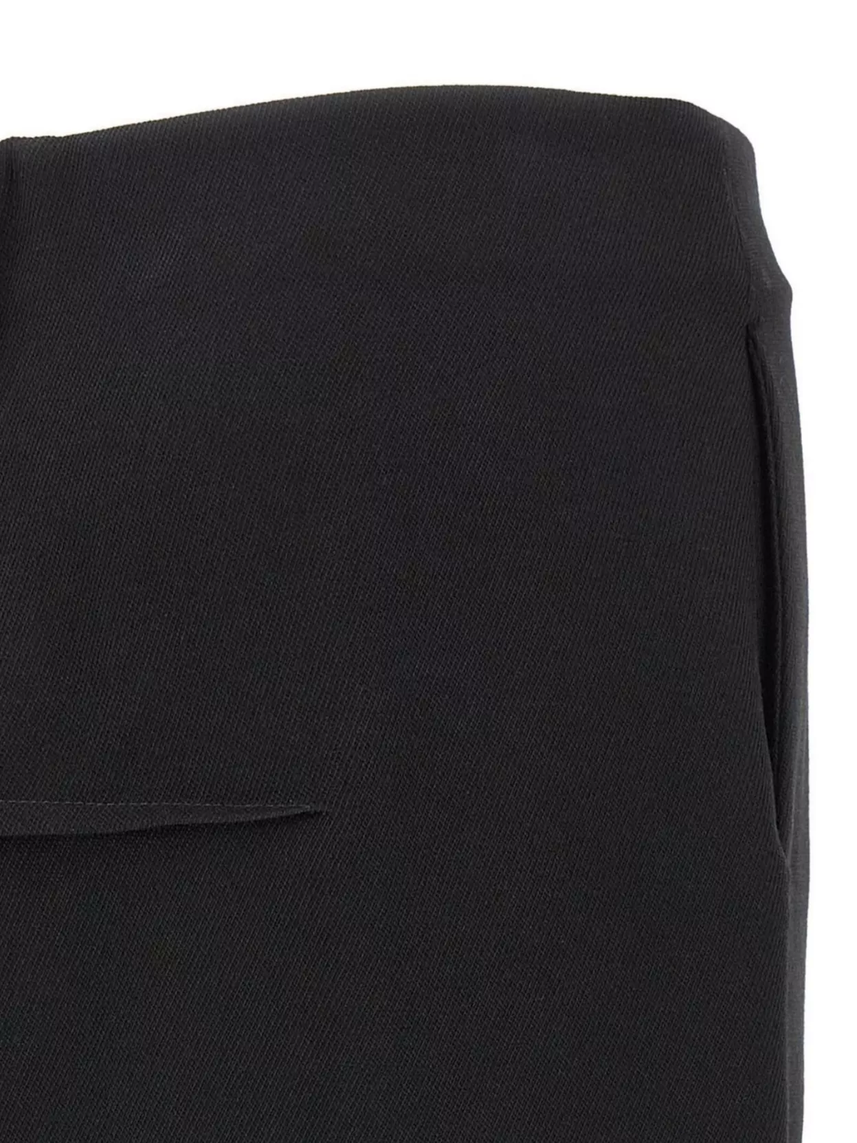 Rick Owens Concordians Sliced Wool Twill Skirt In Black