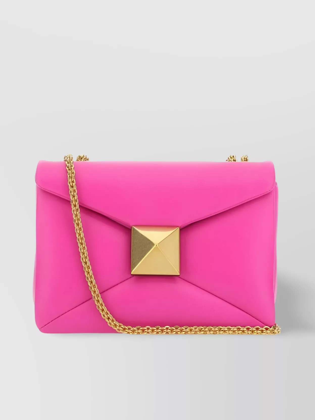 Shop Valentino Chic Envelope Shoulder Bag With Gold-tone Chain Strap In Pink