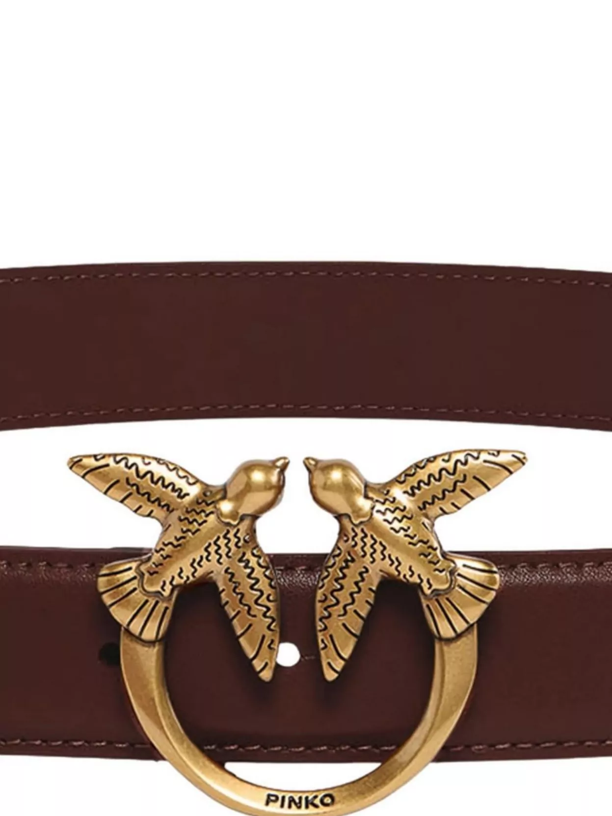 Pinko Bird Buckle Love Berry Belt