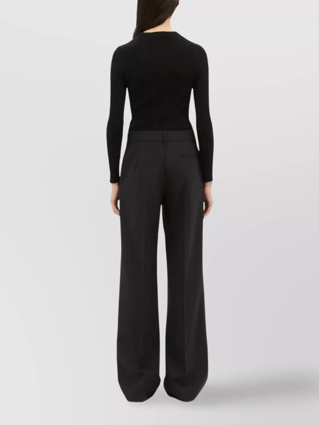 Msgm Belt Loops Wide Leg Trousers