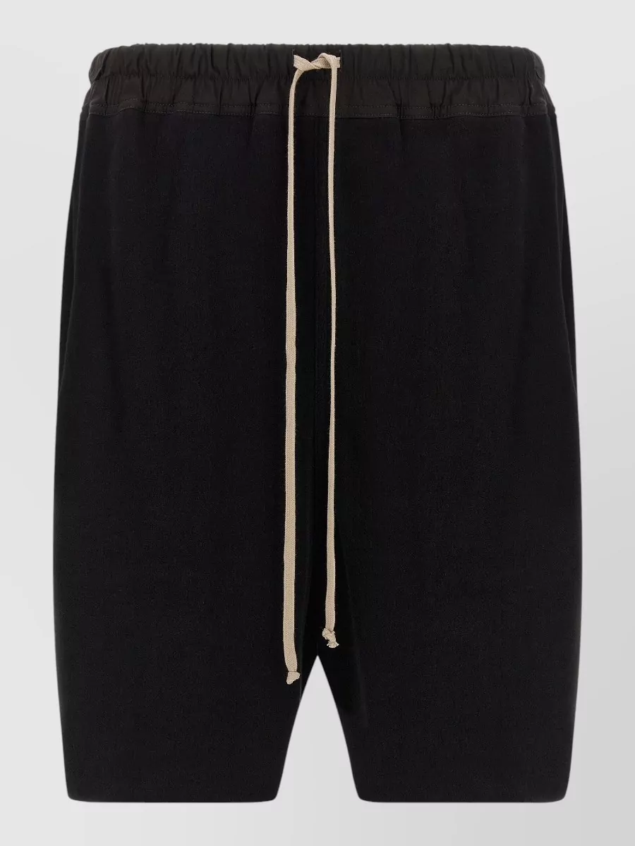 Rick Owens cotton low-rise wide-leg bermuda shorts