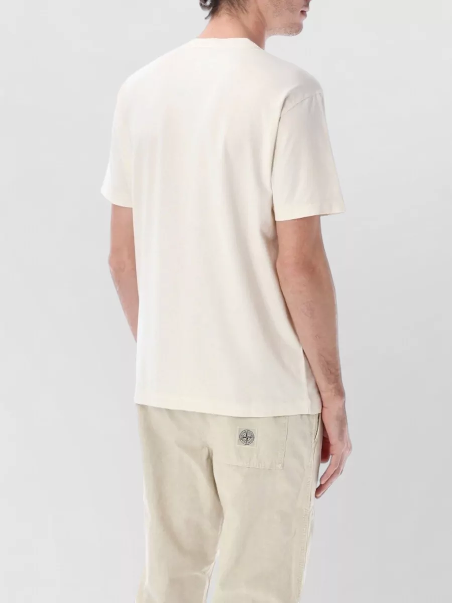 Stone Island Patch Logo Crew Neck Short Sleeve T Shirt