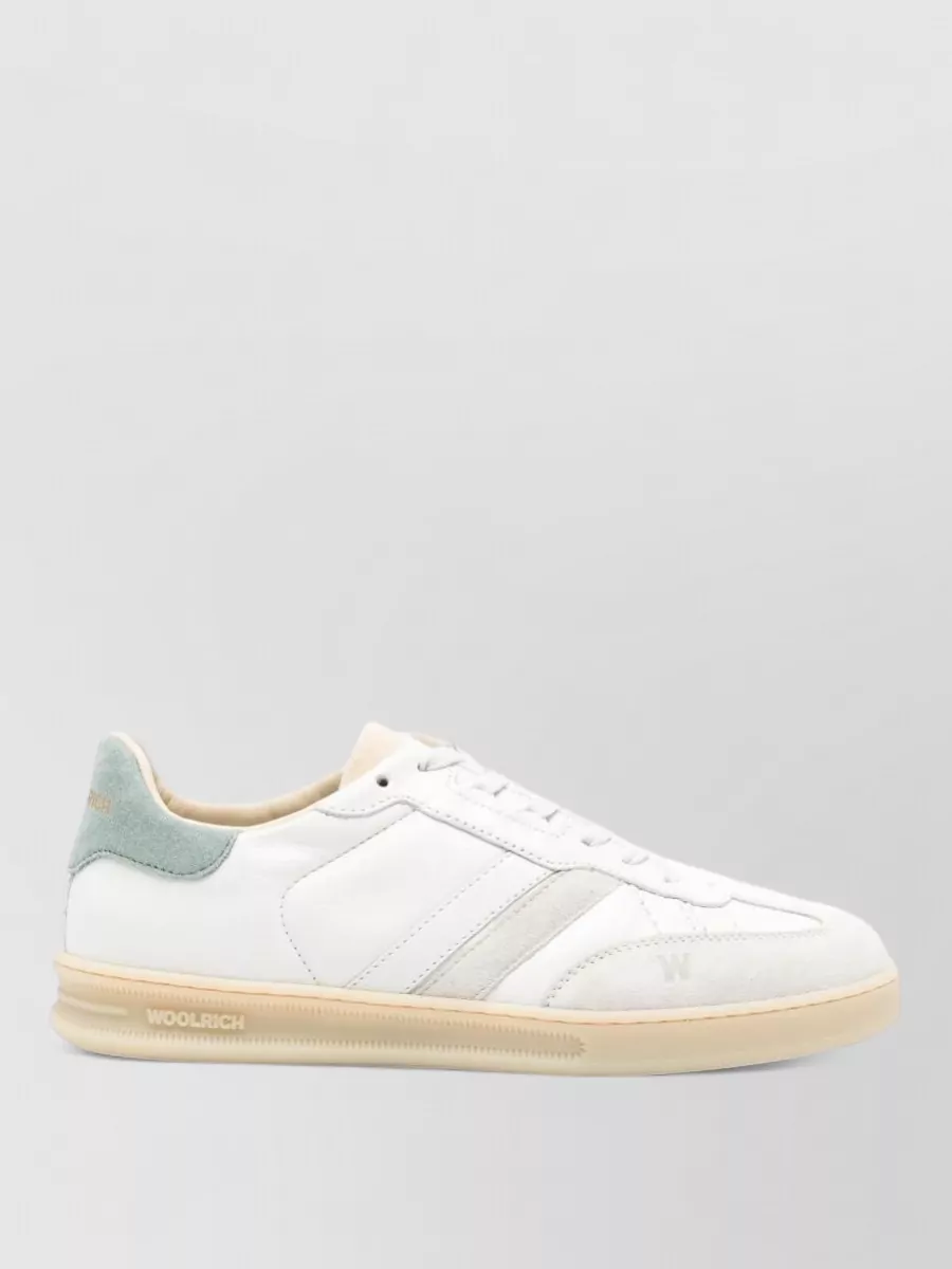 Woolrich Double U Leather Sneakers Low Top Design