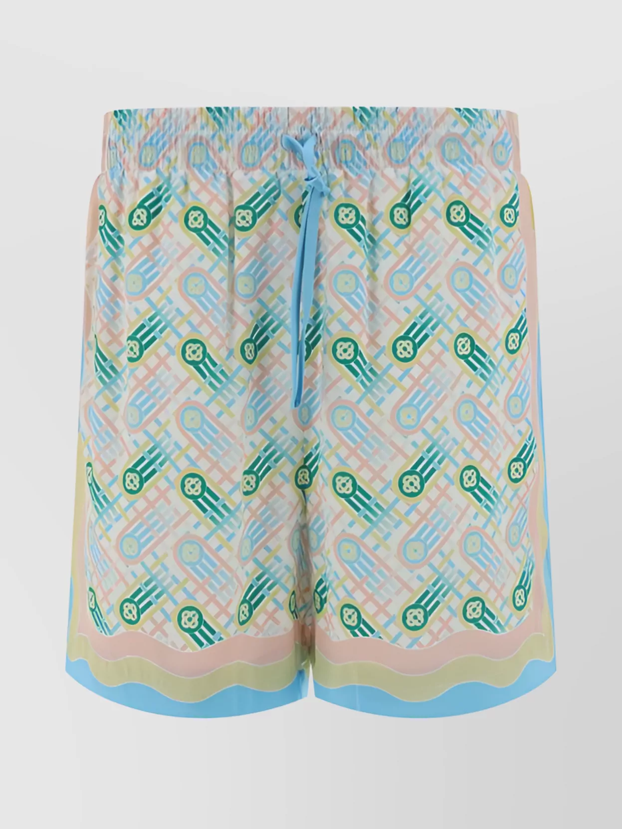 Casablanca Elasticated Waistband Shorts With Back And Side Pockets In Multi