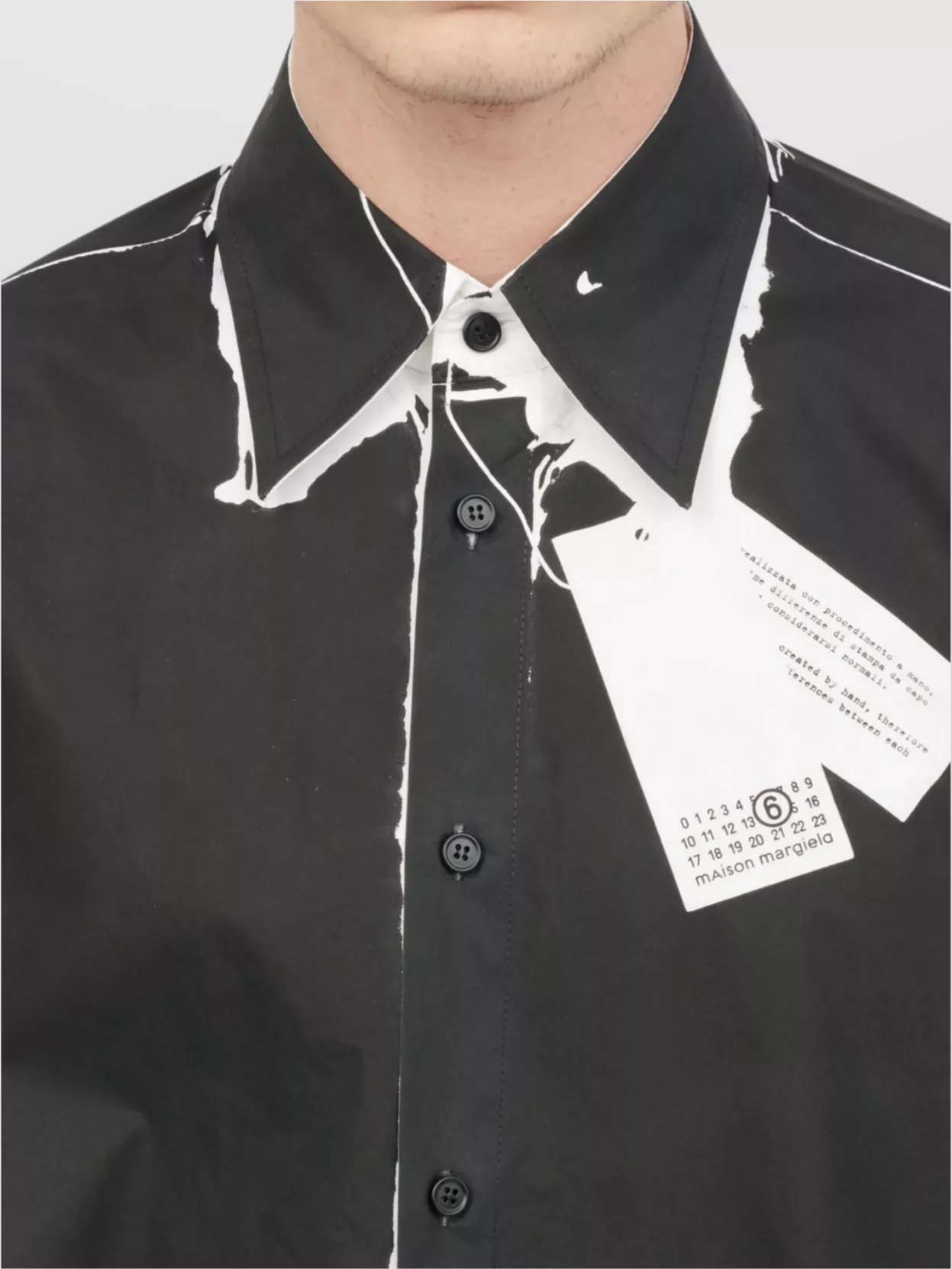 Mm6 Maison Margiela Cotton Shirt Featuring Contrasting Stitching
