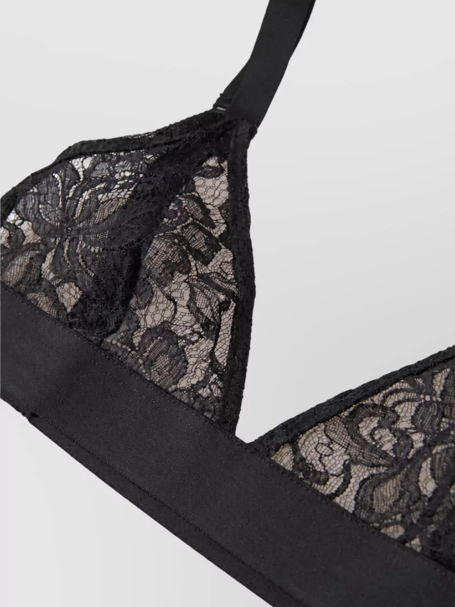 Dolce&Gabbana Floral Lace Triangle Bra