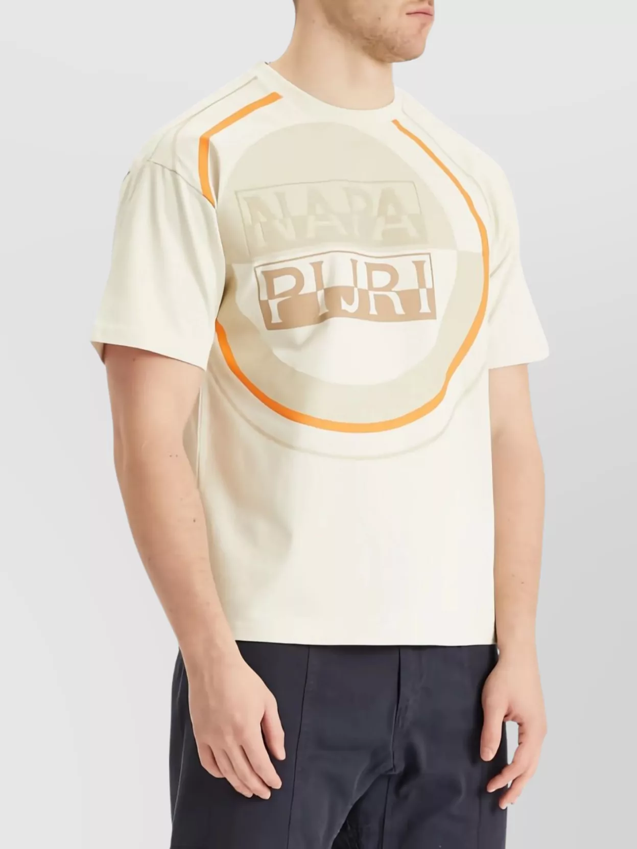 Napapijri Crew Neck Graphic Print T-Shirt Straight Hem