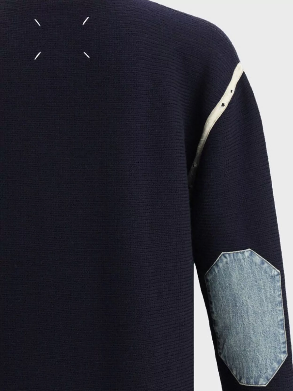 Maison Margiela Wool Ribbed High-Neck Half-Zip Sweater
