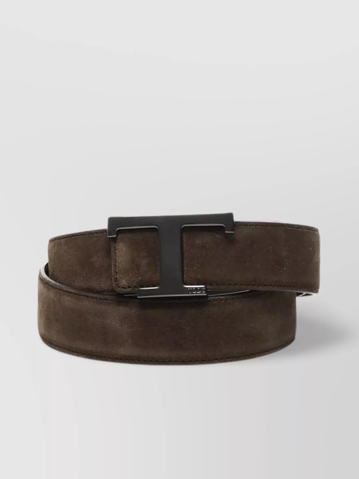 Tod's Adjustable Metal Buckle Suede Belt