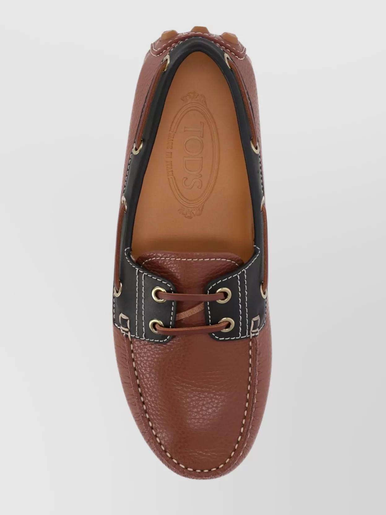 Tod's Lace-Up Flat Shoes Camel