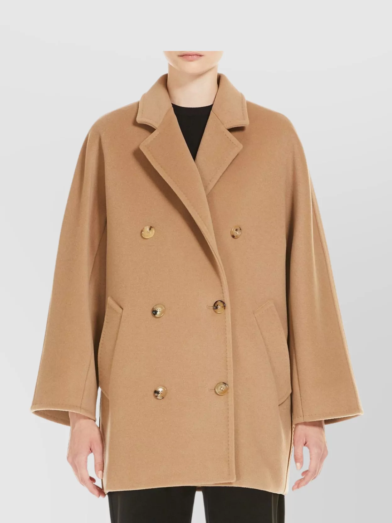 Max Mara Long Double-Breasted Jacket Oversized Fit