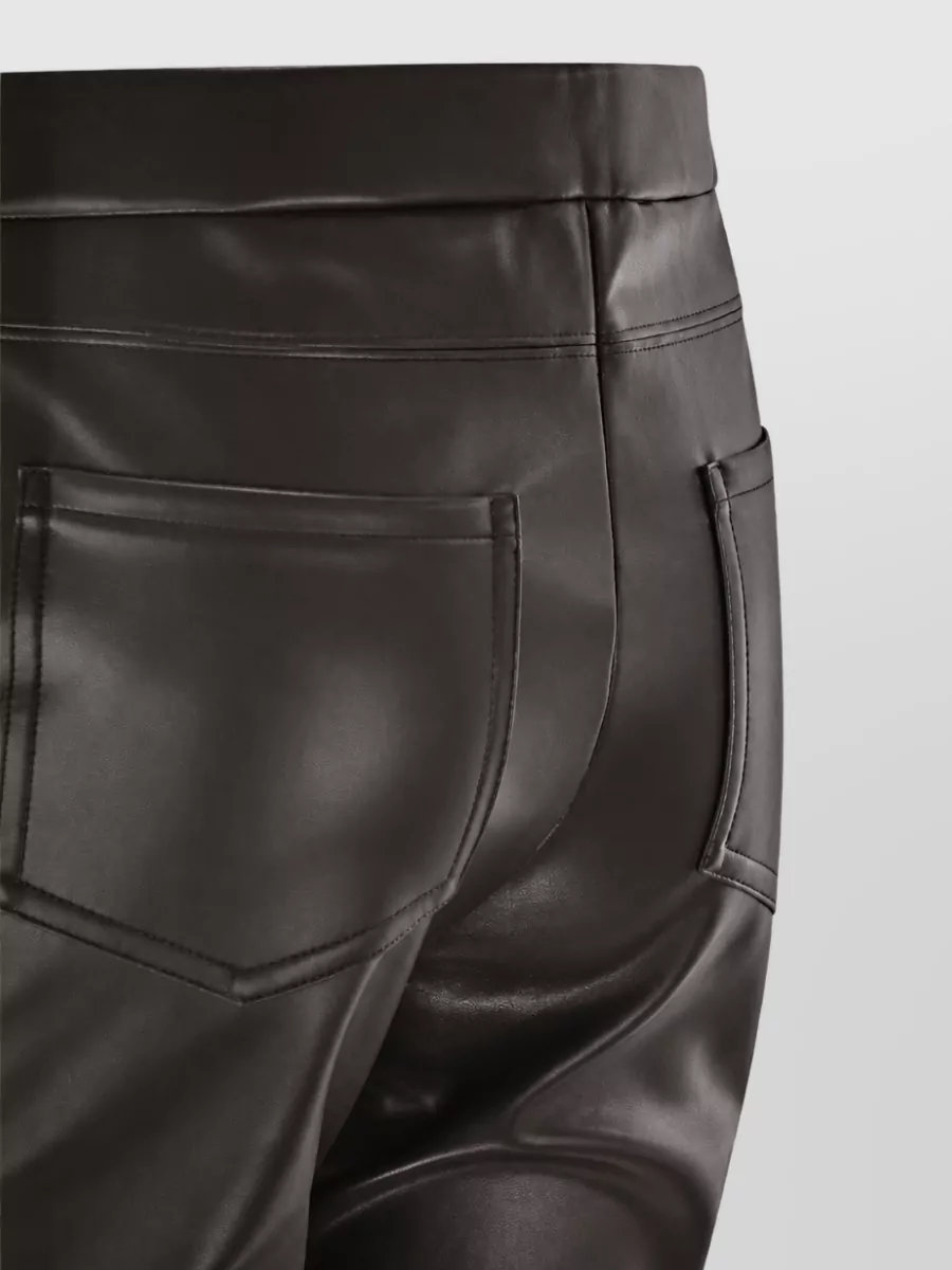 S Max Mara Coated Slim-Fit Trousers