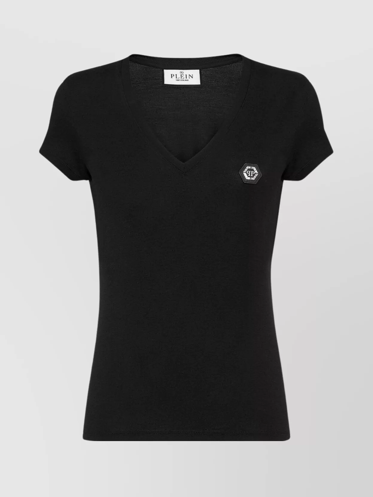 Philipp Plein V-Neckline Short Sleeves Plain Design