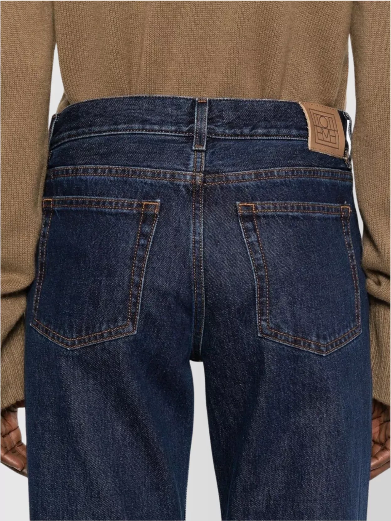Totême Straight Leg Denim Trousers Pockets