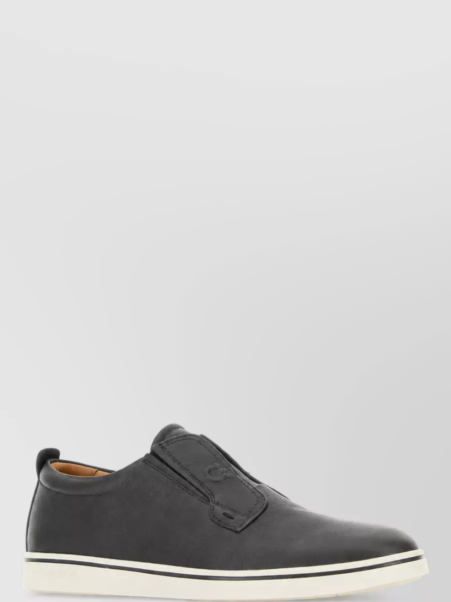 Ferragamo leather slip-on sneakers