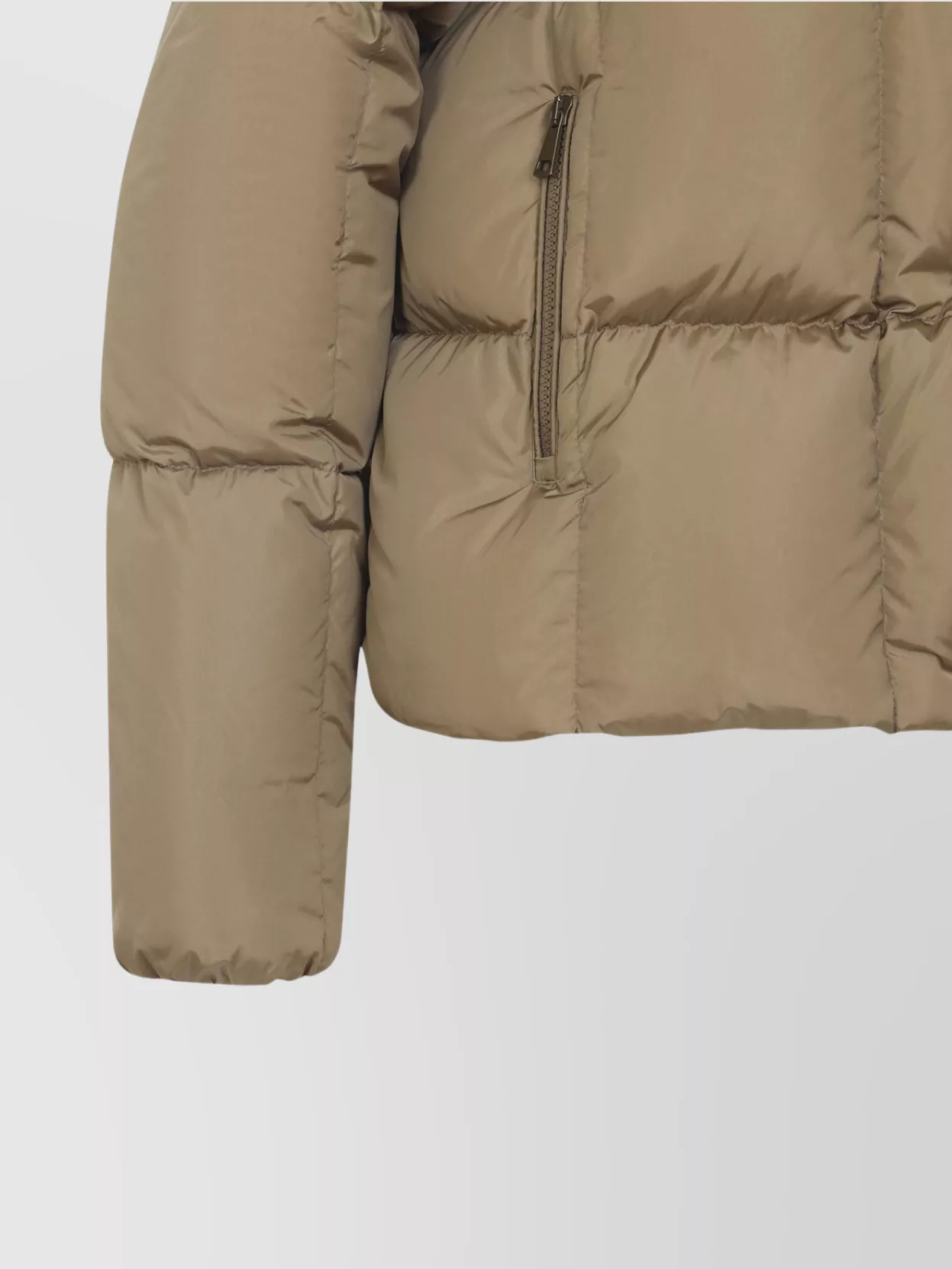 Moncler Puffer High Collar Zippered Contrast Shoulder