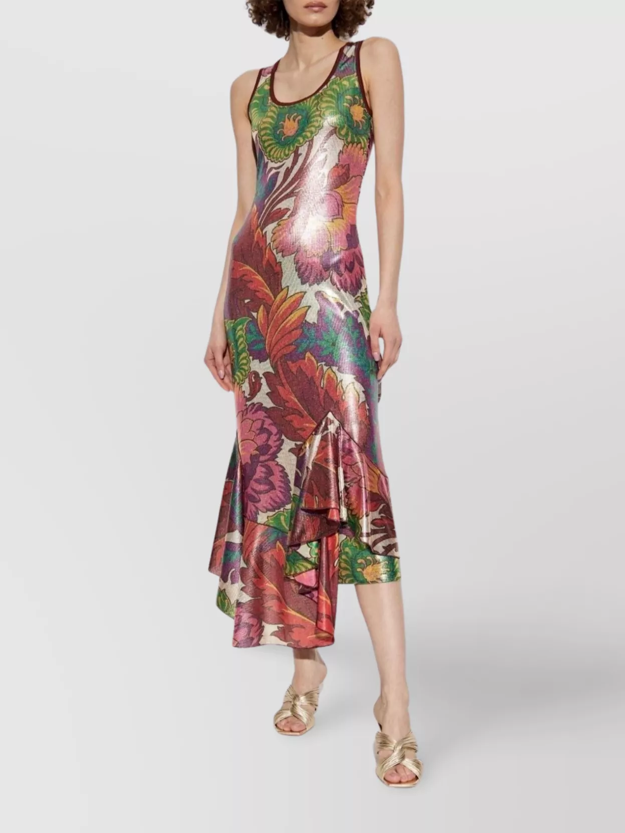 Etro Knee Length Dress Asymmetric Hem