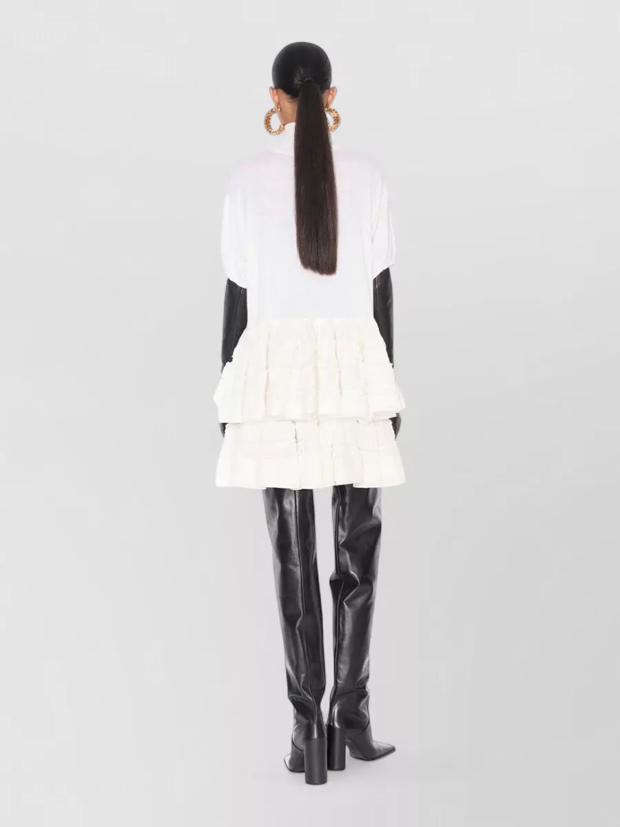 Alaïa Wool Knit Crinoline Top High Neck