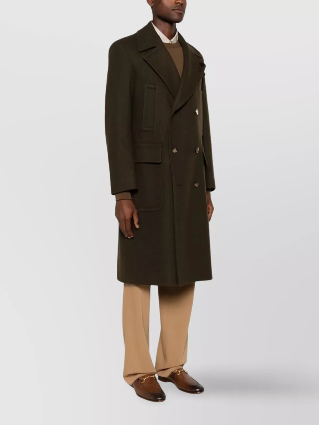Lardini Men's Double-Breasted Long Coat