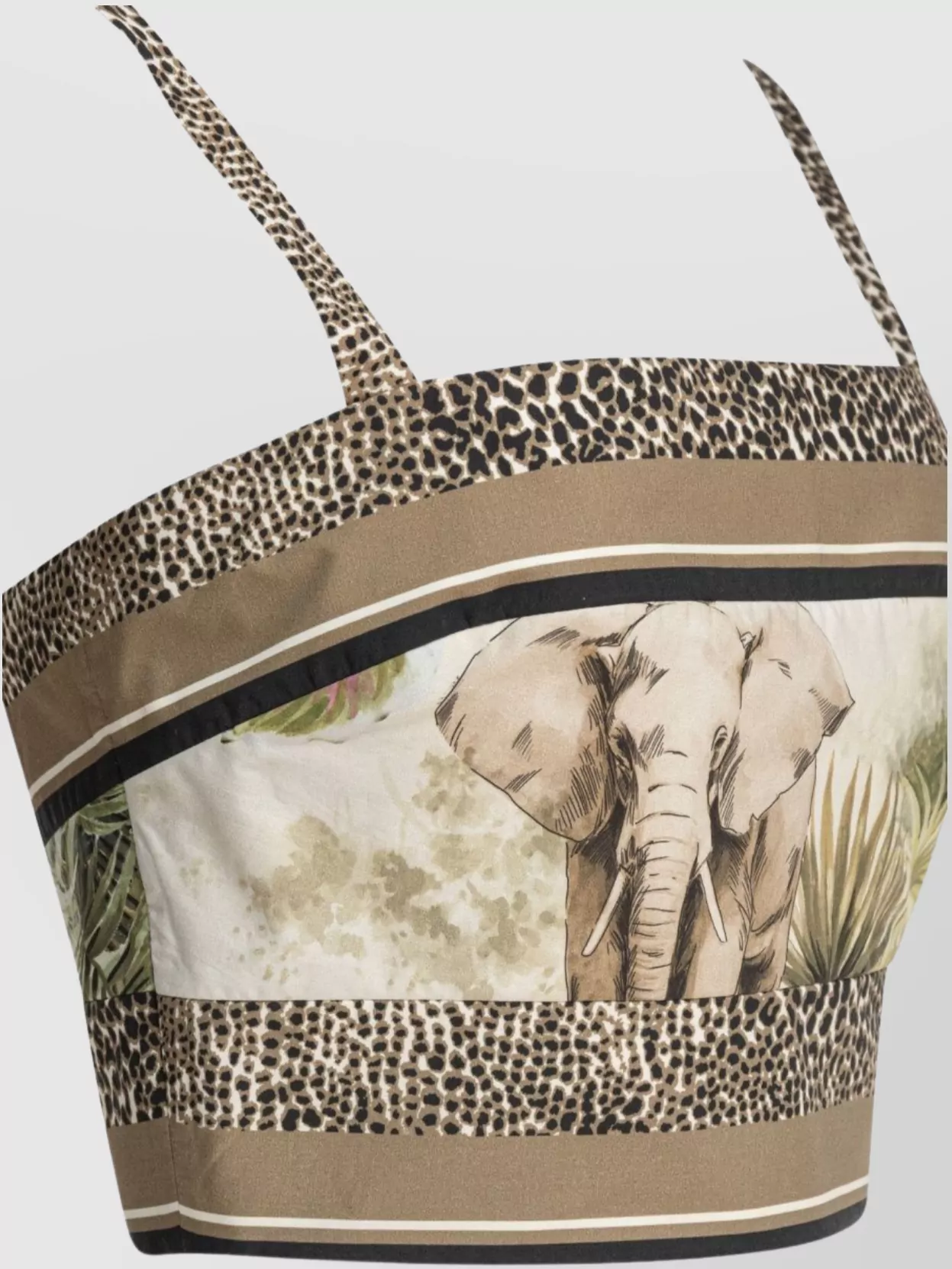 Elie Saab Printed Cotton Crop Top Foulard38 Printed Cotton