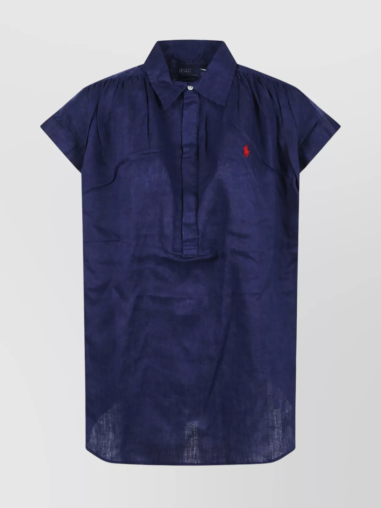 Polo Ralph Lauren Midnight Royal Linen Shirt With Classic Collar