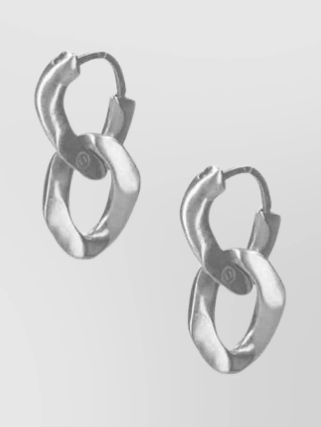 Maison Margiela Hoop Earrings Chunky Polished Finish