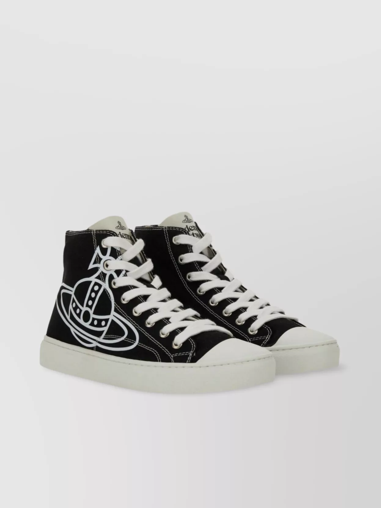 Vivienne Westwood High Top Rubber Sole Sneaker With Contrast Stitching