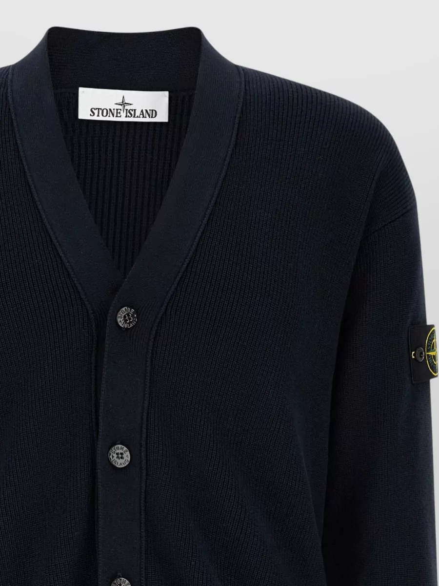 Stone Island 5100009 Cardigan Long Sleeves Ribbed Cuffs
