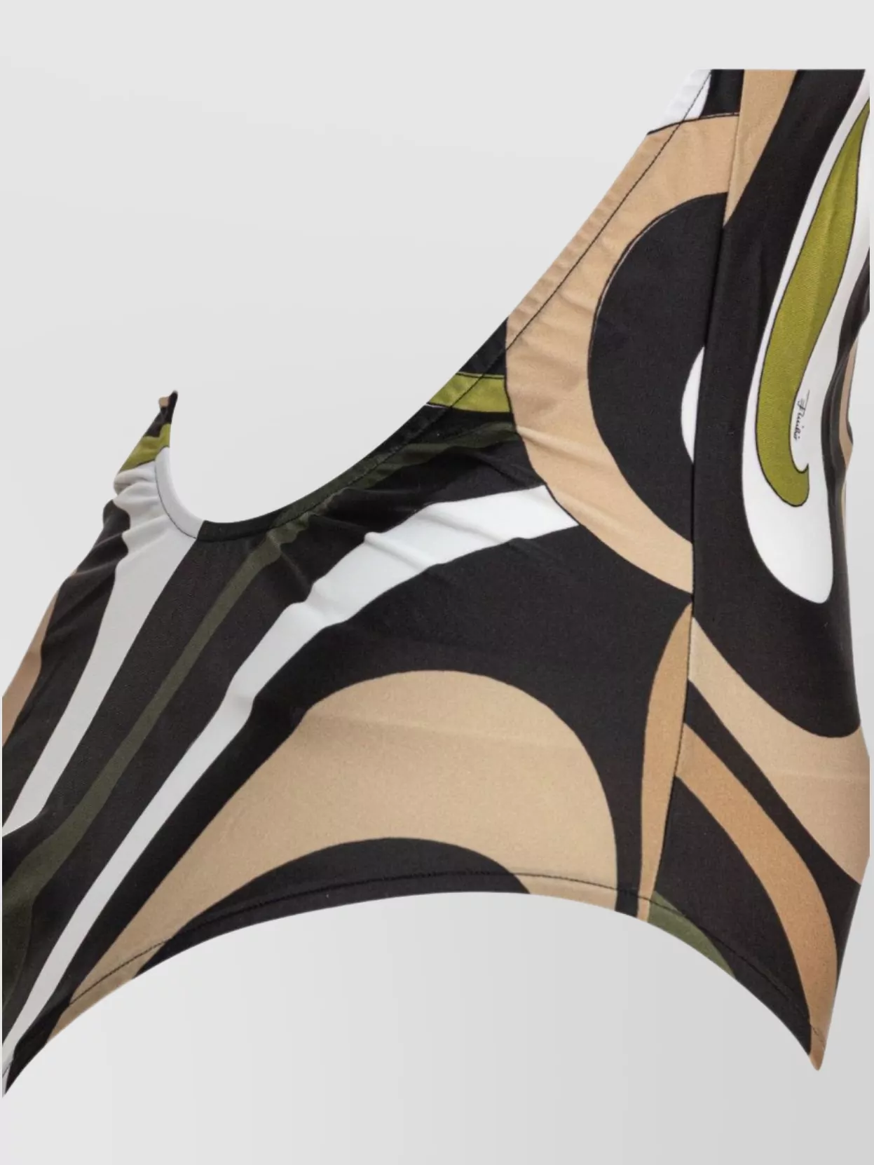 Pucci Abstract Pattern Cross-Back Swimsuit With Open Back