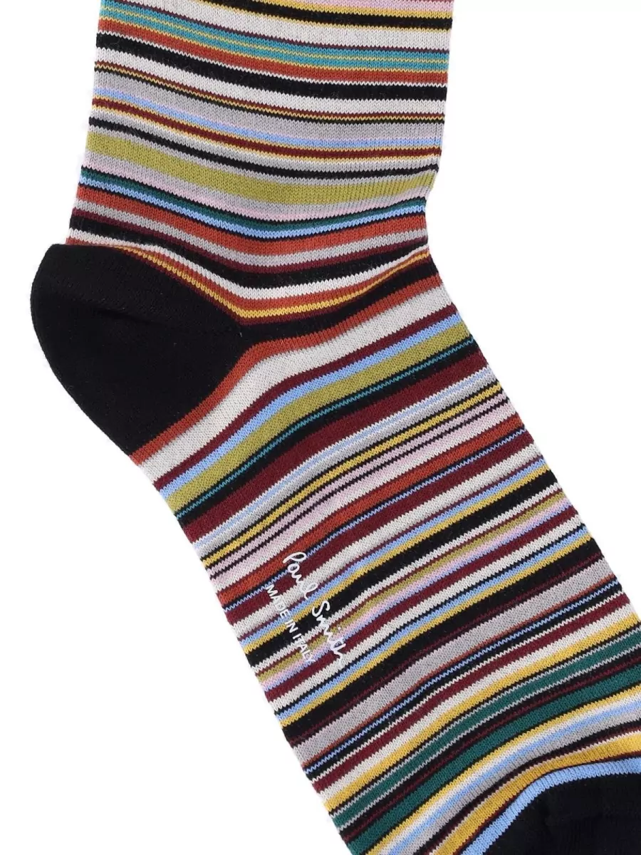 Paul Smith Ankle Length Striped Socks Soft Texture