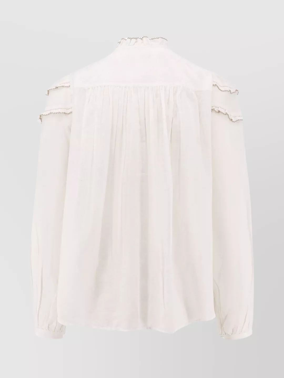 Isabel Marant Étoile Christa Cotton And Viscose Ruffled Shirt In White