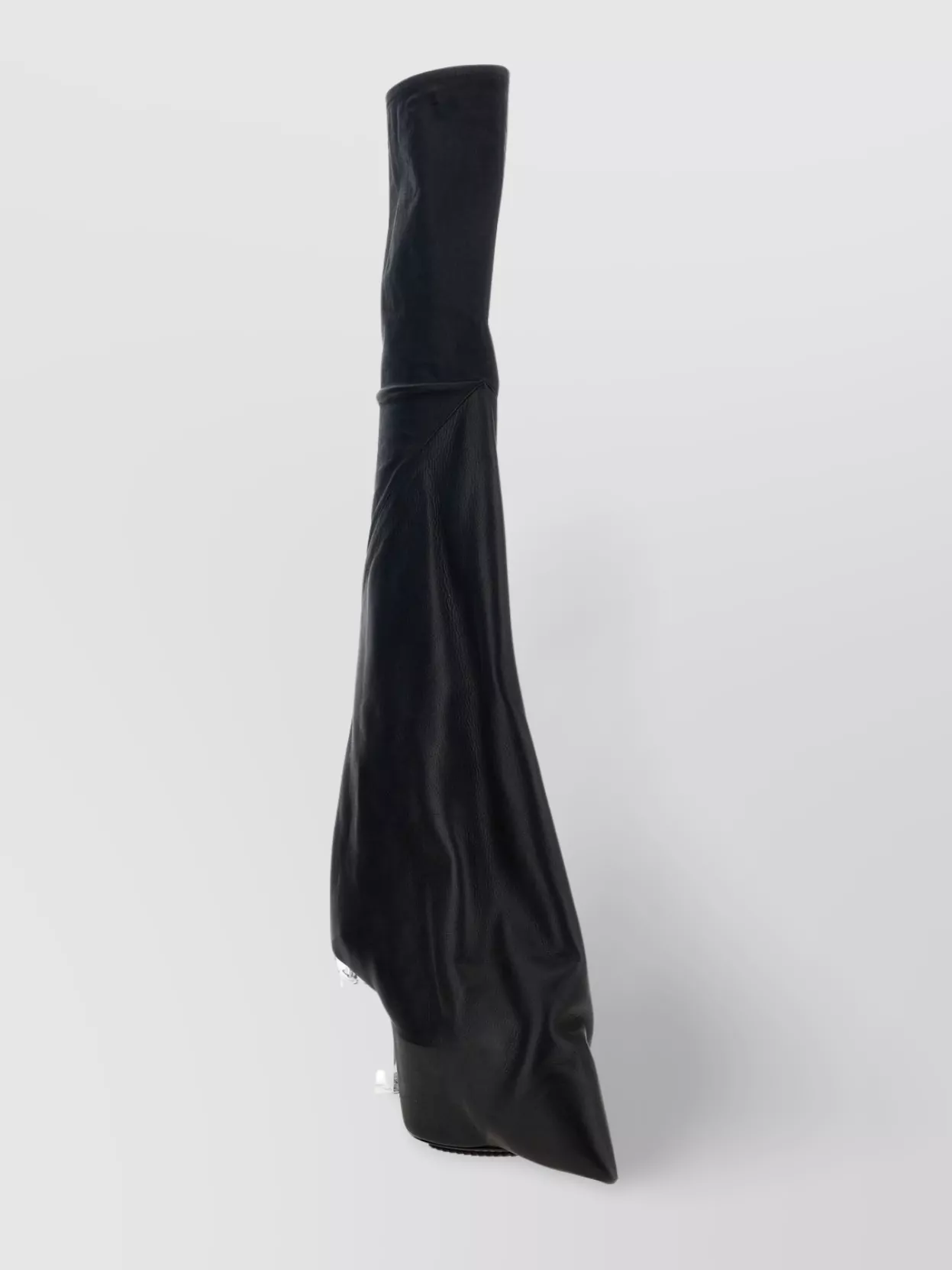 Rick Owens 'Kiss Taco' Stretch Fabric Boots With Clear Heel