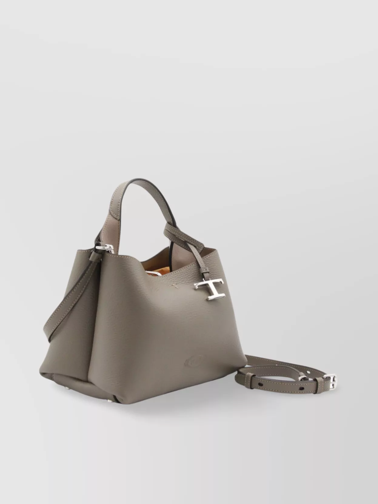 Tod's Leather Textured Tote Bag With Detachable Strap