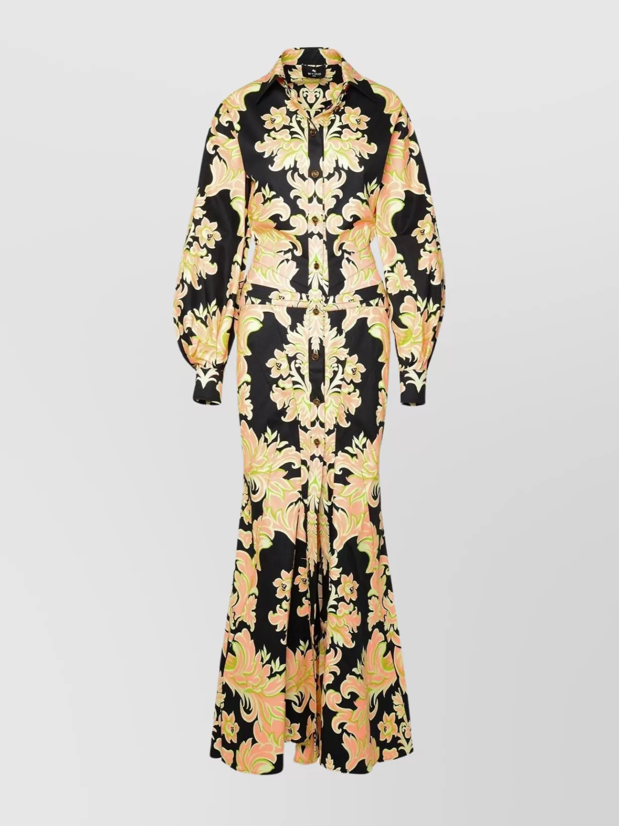 Shop Etro Cotton Floral Pattern Maxi Length Dress