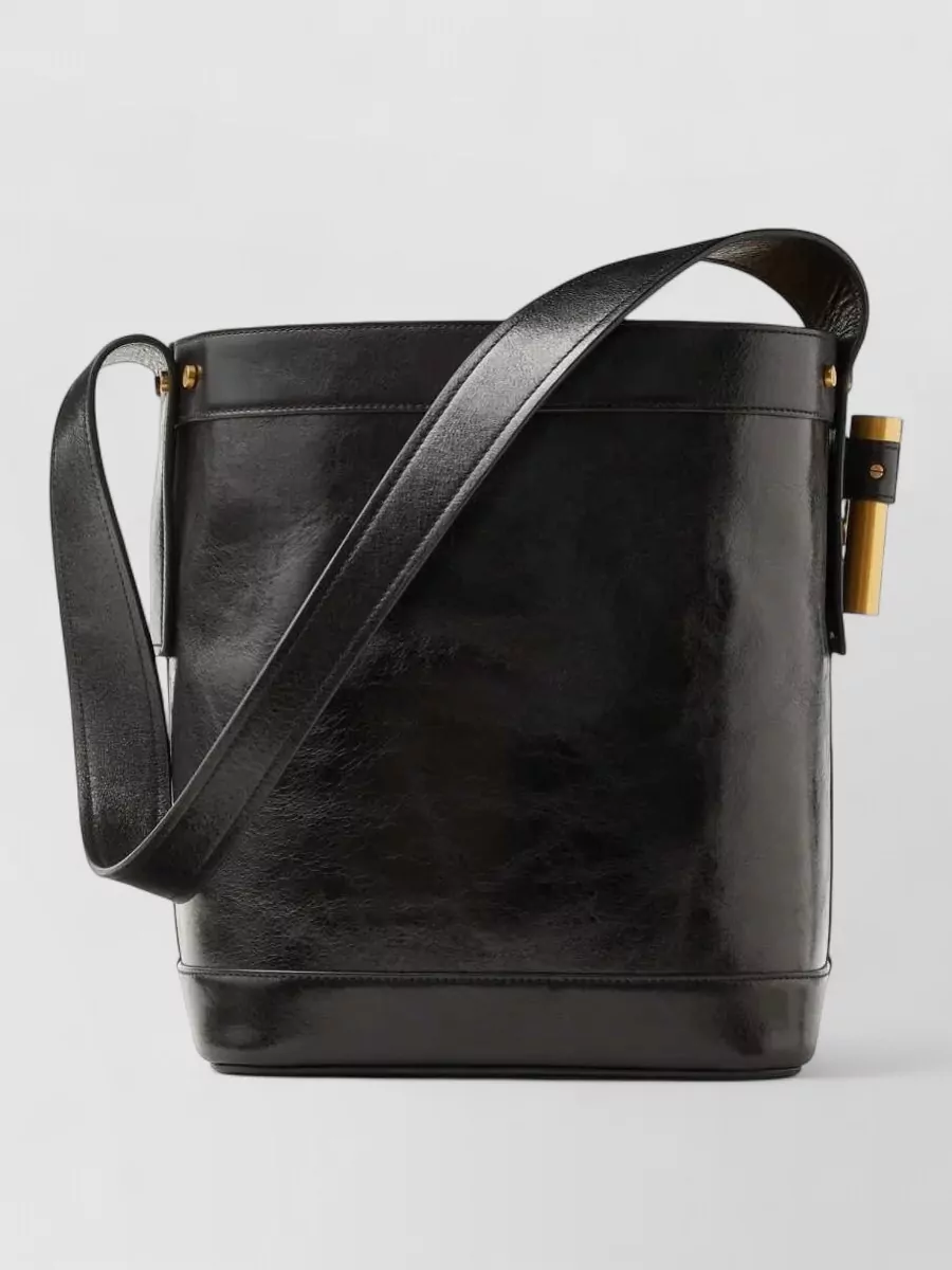 Versace Small Leather Bucket Bag