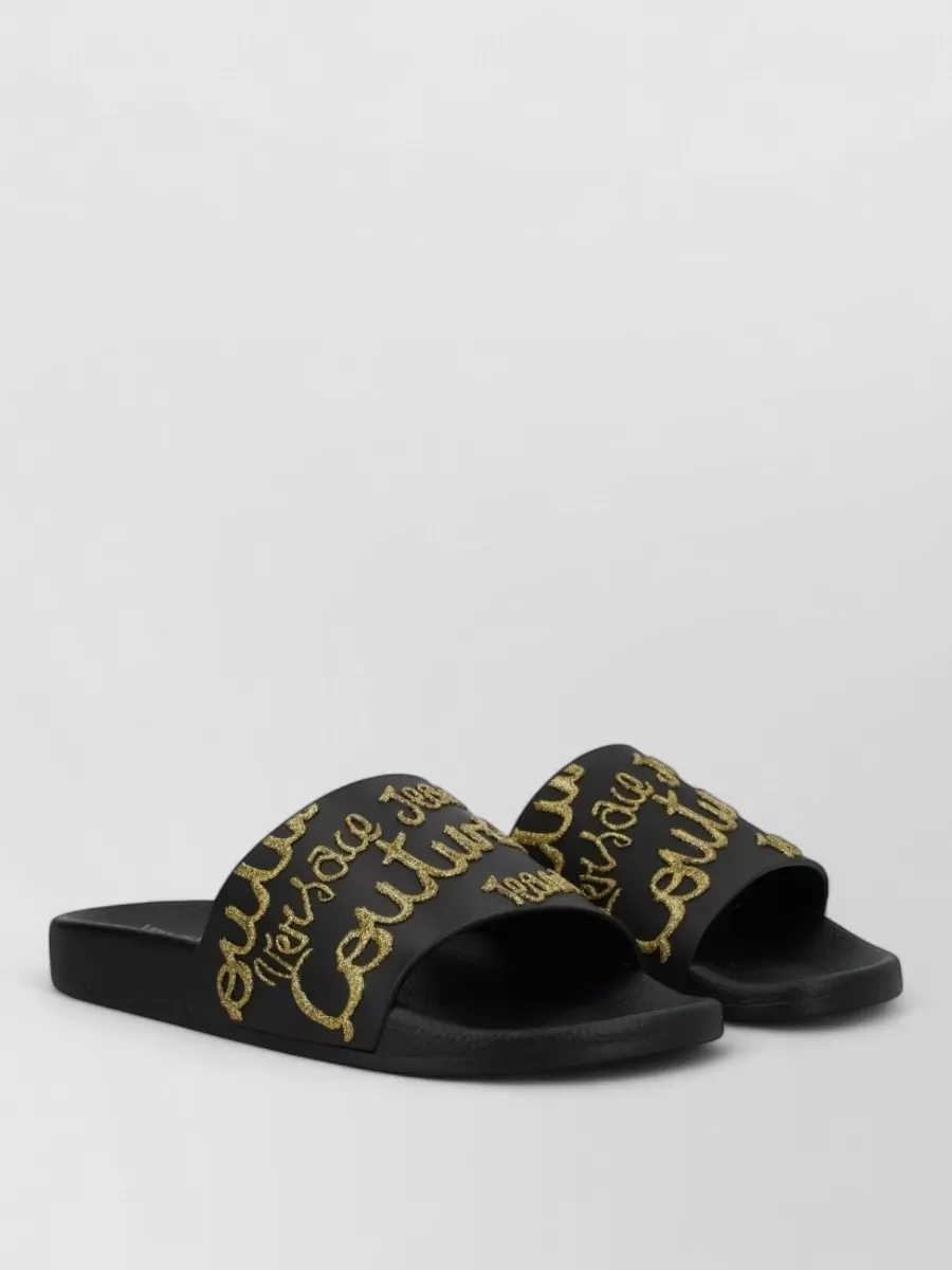Versace Jeans Couture Logo-Print Slides