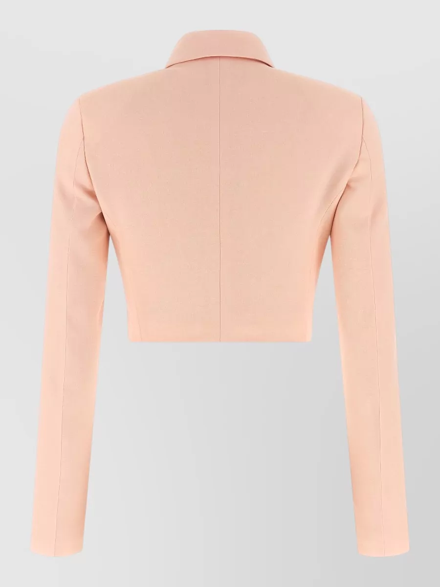 Alberta Ferretti Cropped Wool Blazer