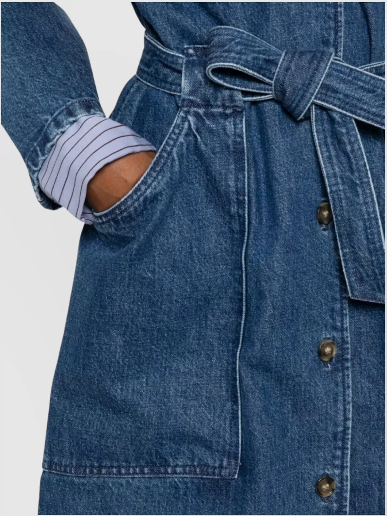 A.p.c. Casual Dress With Belted Waist And Pockets