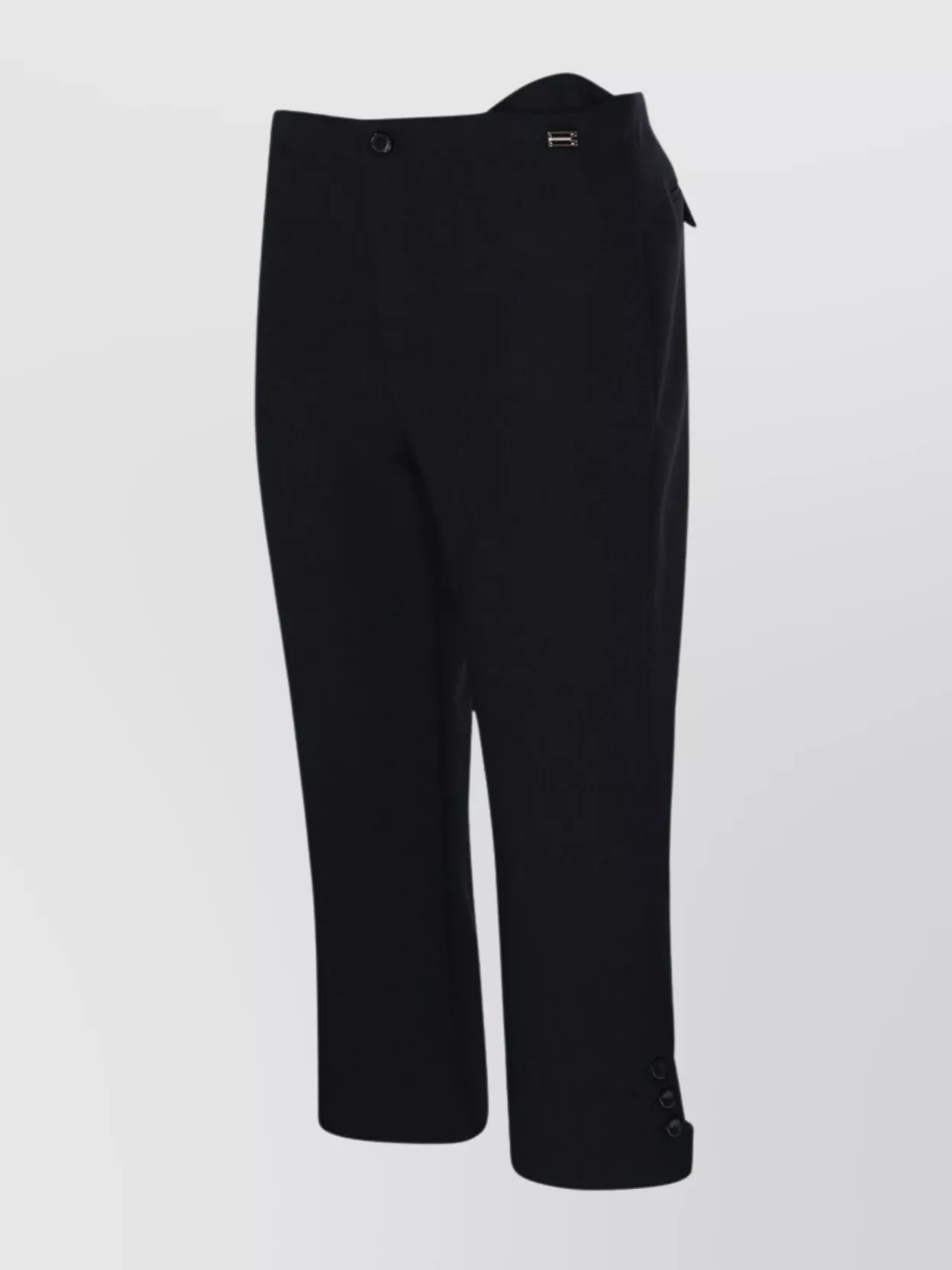 VICTORIA BECKHAM CROPPED TROUSER TAB DETAIL