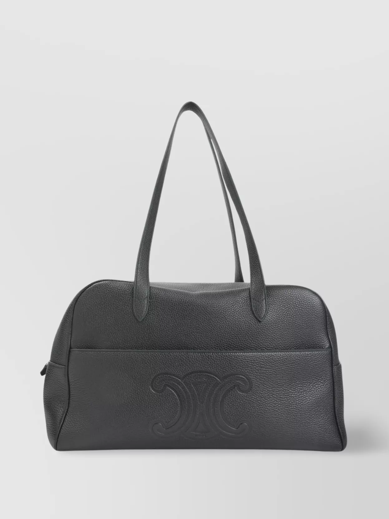 Celine Leather Duffle Bag Front Pocket