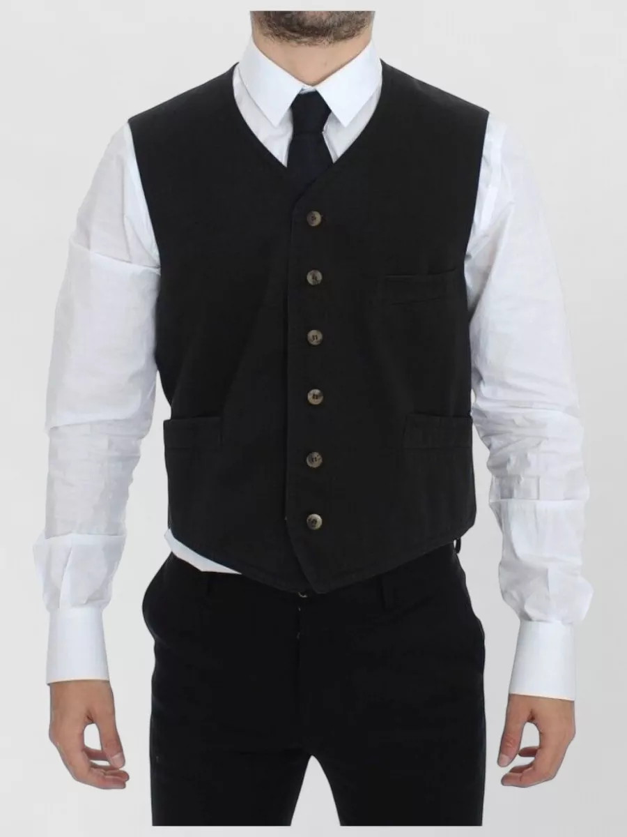 Dolce&Gabbana Cotton v-neck waistcoat