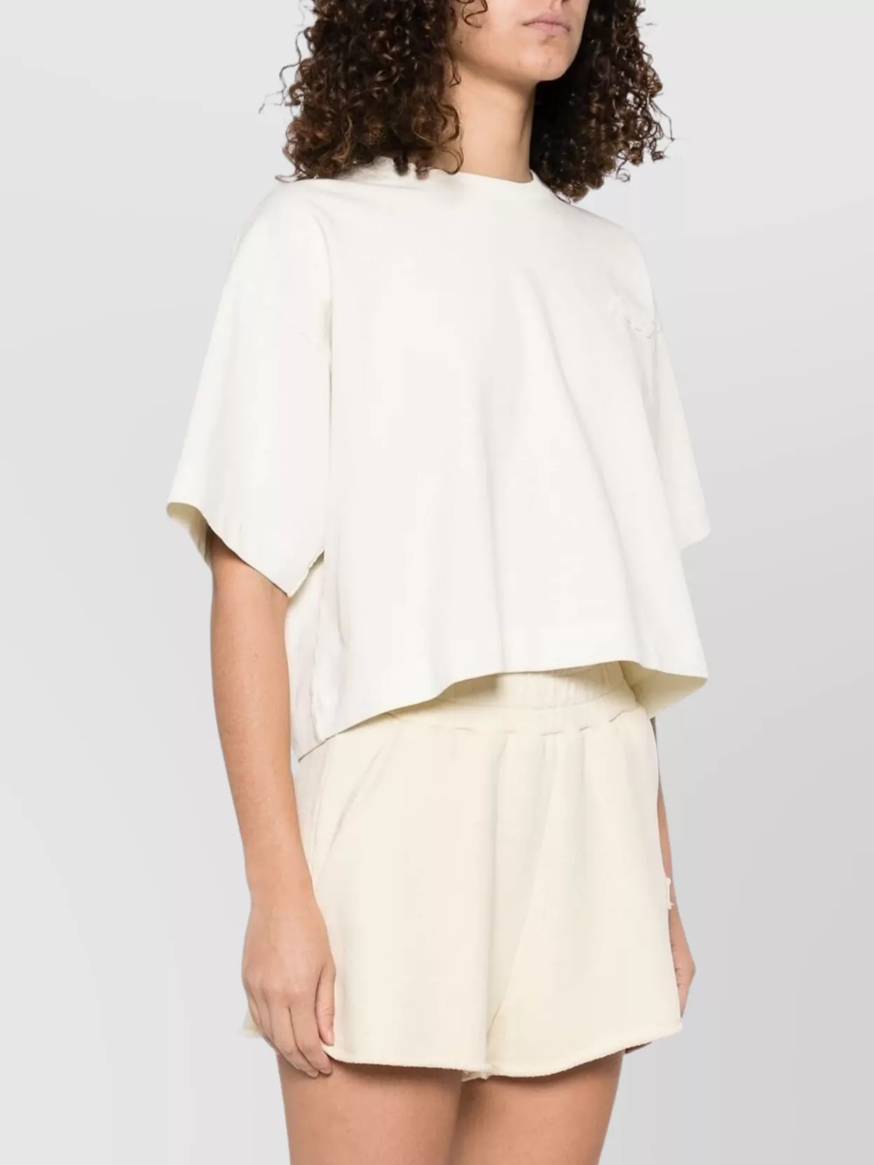 Autry Crew Neck Cropped Cotton T-shirt