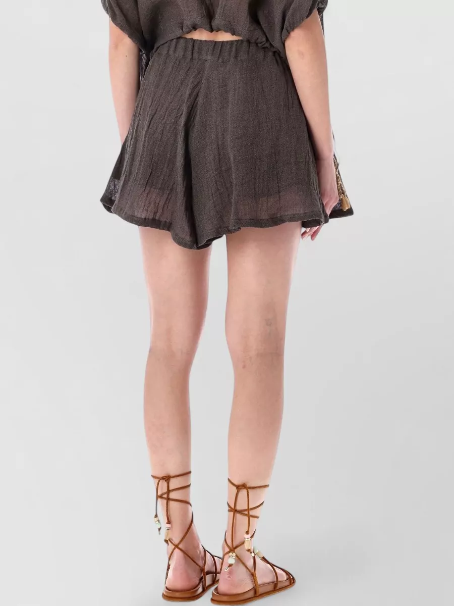 120% Lino Crinkled Linen Relaxed-Fit Bermuda Shorts