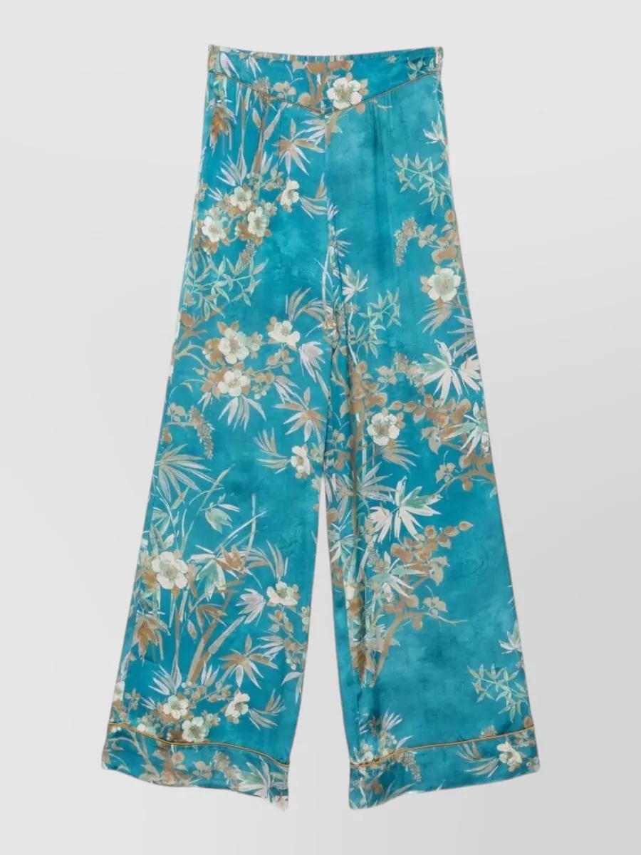 Forte Forte floral print satin wide leg pyjama bottoms
