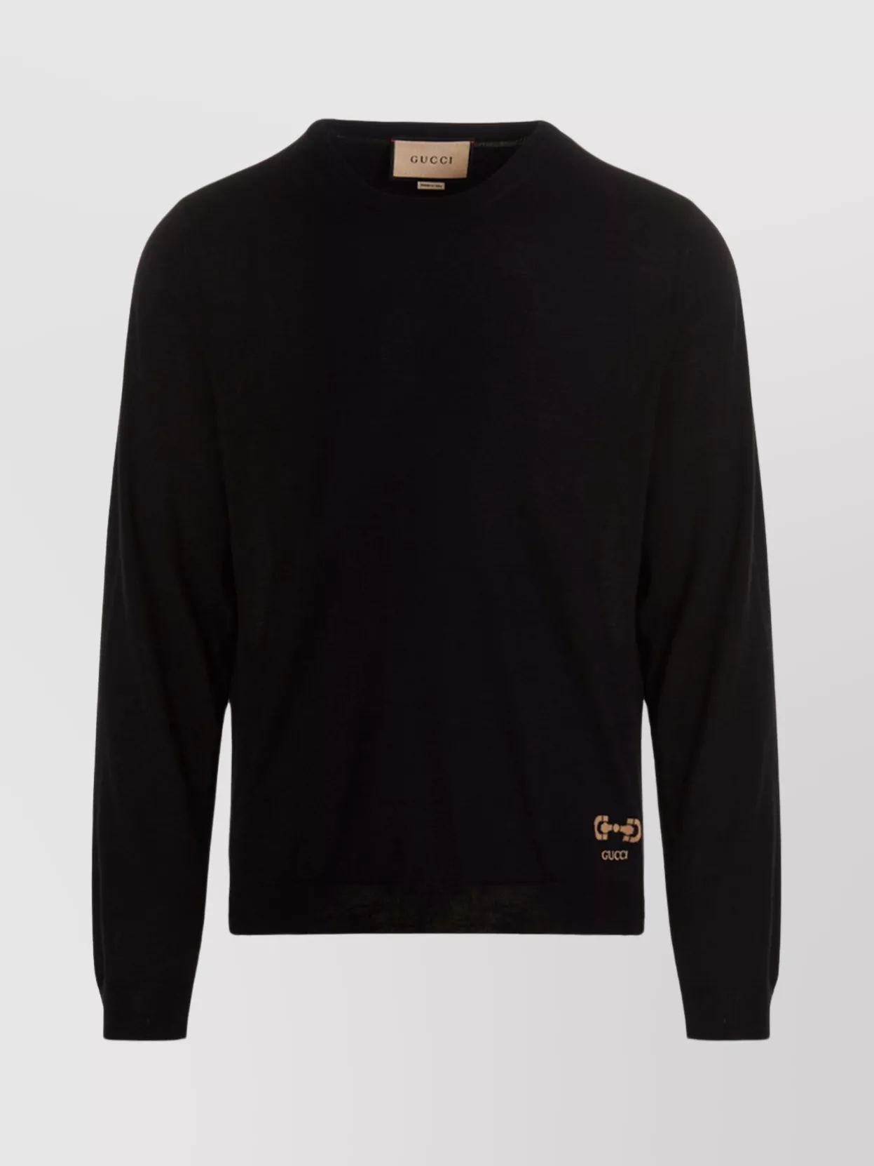 Gucci Wool Horsebit Sweater In Black