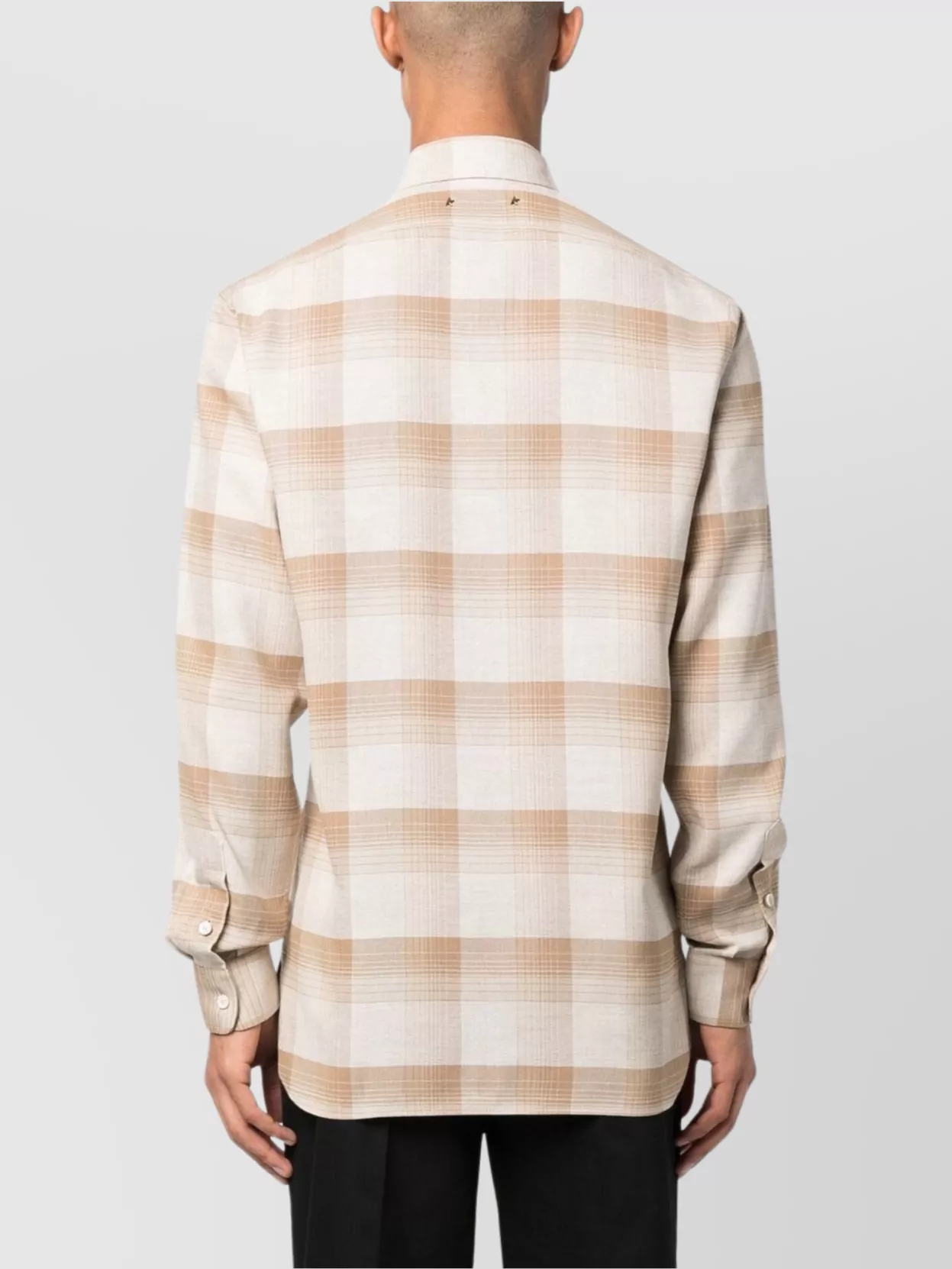 Golden Goose Check Pattern Shirt With Button-down Collar